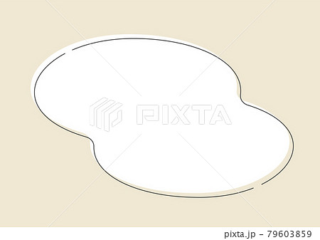 見出し 口コミ 引用などに使えるシンプルな背景フレーム素材 ライン付き ベージュ 比率のイラスト素材