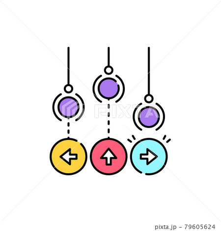 Music Rhythm game olor line icon. Computer games genres. Pictogram for web page, mobile app, promo. Music Rhythm game olor line icon. Computer games genres. Pictogram for web page, mobile app, promo. 79605624