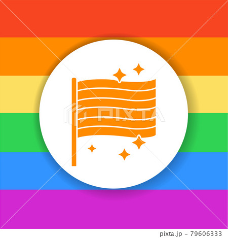 LGBT pride flag color glyph icon. Lesbian, Gay, Bisexual, Transgender. 79606333
