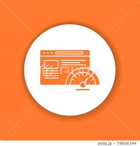 Web site speed optimization color glyph icon. Digital marketing sign. Web site speed optimization color glyph icon. Digital marketing sign. 79606344
