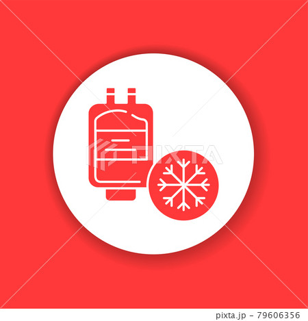 Blood bank freezer color glyph icon. Blood storage for transfusion concept. Blood bank freezer color glyph icon. Blood storage for transfusion concept. 79606356