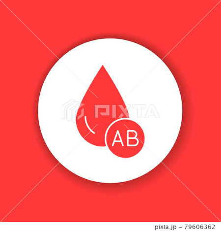 AB blood group color glyph icon. Donorship concept. AB blood group color glyph icon. Donorship concept. 79606362