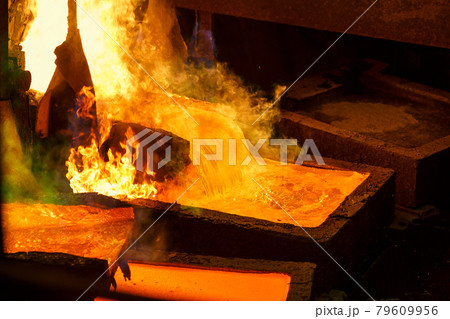 Copper production at the metallurgical plant. 79609956