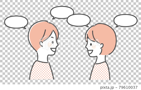 会話するカップル 79610037