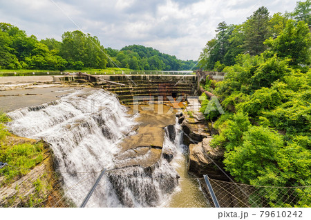 Morning view of the Triphammer Falls 79610242