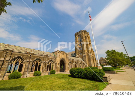 Sunny exterior view of the War Memorial building of Cornell University Sunny exterior view of the War Memorial building of Cornell University 79610438