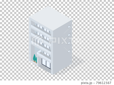 公寓、公寓、自家的插畫素材 79612387