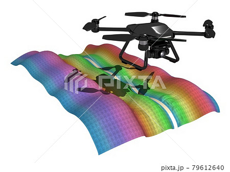 ドローン測量　解析　イメージ(3DCG) 79612640
