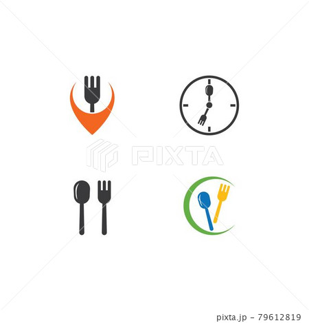 fork and spoon restaurant logo 79612819