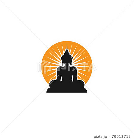 Buddha statue logo vector Buddha statue logo vector 79613715