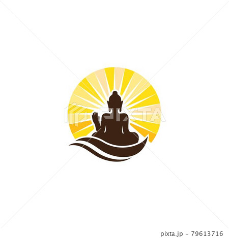 Buddha statue logo vector Buddha statue logo vector 79613716