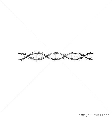 Barbed wire illustration vector 79613777