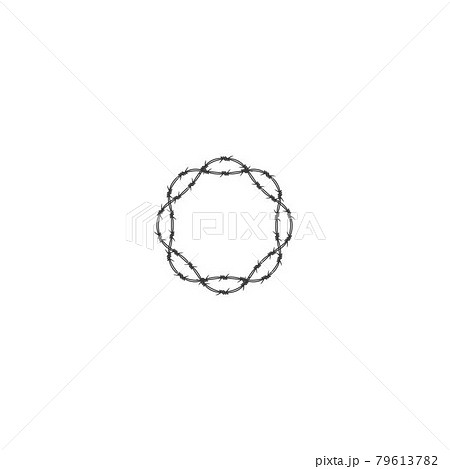 Barbed wire illustration vector Barbed wire illustration vector 79613782