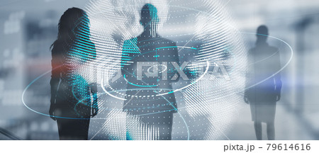 3D Planet Mixed Media P. Young businessman in office 79614616