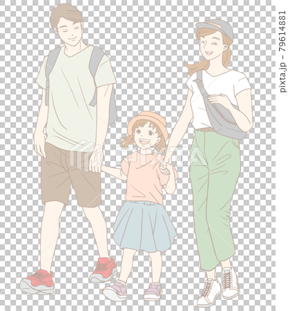 Family going out (pastel color) Family going out (pastel color) 79614881