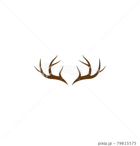 Deer antler ilustration logo vector 79615575