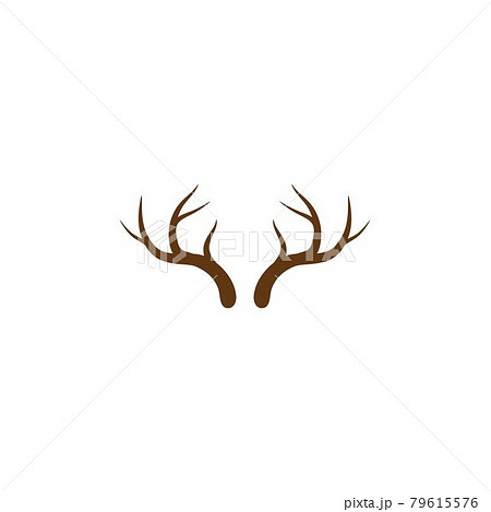 Deer antler ilustration logo vector Deer antler ilustration logo vector 79615576