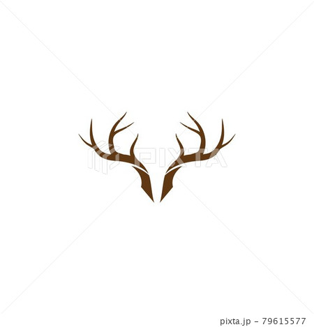 Deer antler ilustration logo vector 79615577
