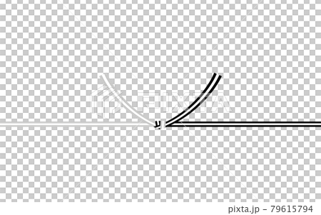 Japanese traditional decorative string, Mizuhiki, 2 even black and white, knot 79615794
