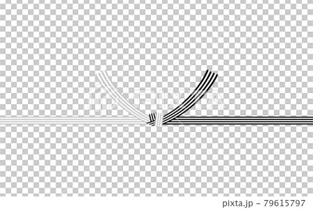 Japanese traditional decorative string, Mizuhiki, 4 even black and white, knot Japanese traditional decorative string, Mizuhiki, 4 even black and white, knot 79615797