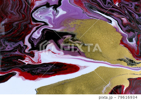Burgundy mixed ink texture. Abstract marble...のイラスト素材 [79616934] - PIXTA