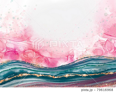 幻想的な川の流れのイラスト素材