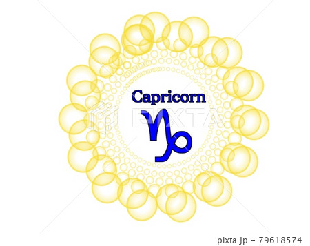 光リング12星座アイコンやぎ座 79618574