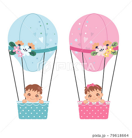Baby boy or girl gender reveal clip art. Cute... - Stock Illustration  [79618664] - PIXTA