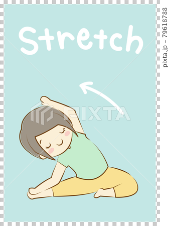 Yoga, Stretching, Women Stretching the Flank, Stretch Characters 79618788