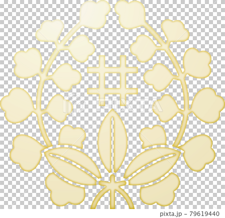 Family crest, rose wisteria and girder [gold] 79619440