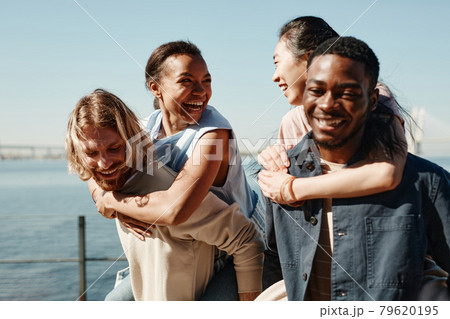 Playful Couples in Summer 79620195