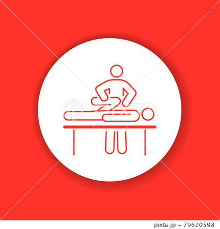 Manual therapy glyph color icon. Acupuncture, rehabilitation concept. 79620598