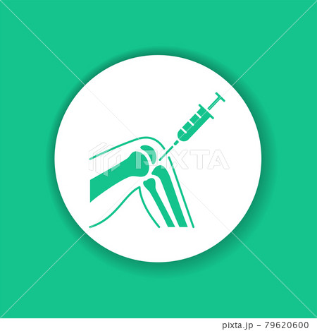 Treatment arthritis glyph color icon. Inflammation joint. 79620600