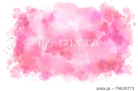背景素材 にじみとかすれた水彩絵具 ピンクのイラスト素材