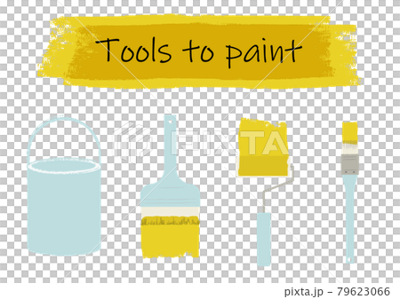 ペンキ塗りの道具のイラスト06 79623066