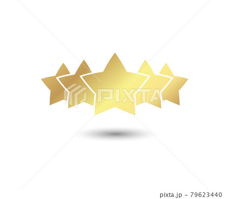 5 star icon vector illustration eps10. Rating review flat icon for apps and websites, infographics - Vector 79623440