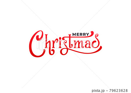 Merry Christmas vector lettering. Holiday Xmas typography design Merry Christmas vector lettering. Holiday Xmas typography design 79623628