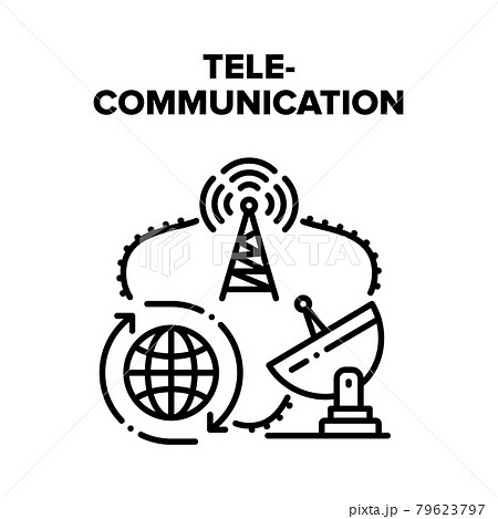 Telecommunication Technology Vector Concept Telecommunication Technology Vector Concept 79623797