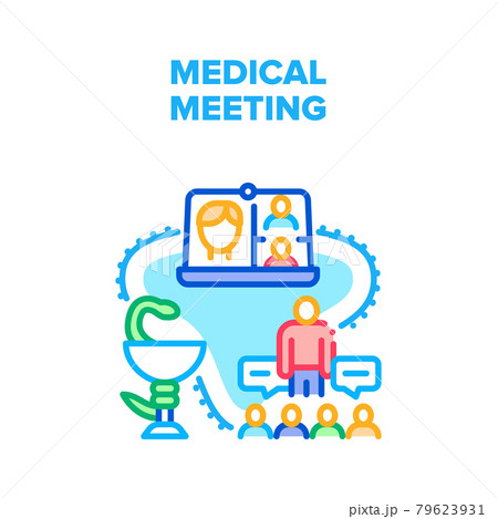 Medical Meeting Vector Concept Color Illustration 79623931