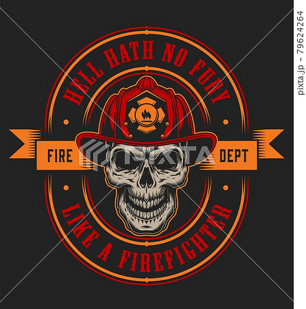 Vintage firefighting emblem concept Vintage firefighting emblem concept 79624264
