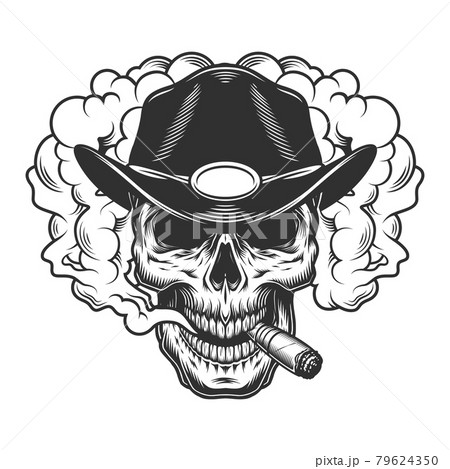 Skull in smoke cloud Skull in smoke cloud 79624350