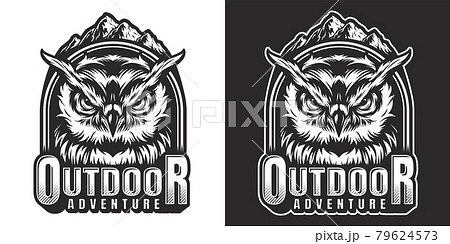 Monochrome wildlife label 79624573