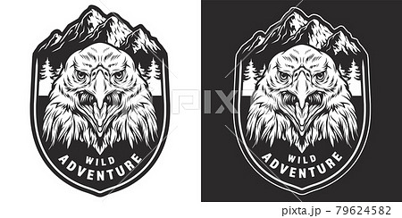 Vintage wild animal monochrome badge 79624582