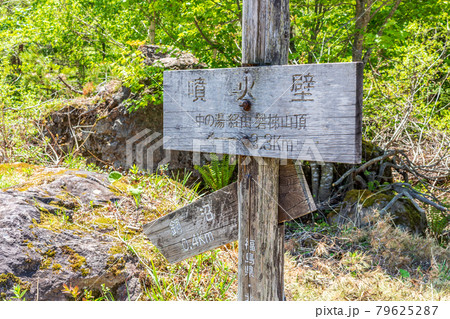 磐梯山の登山標識 79625287