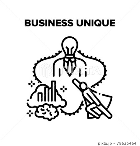 Business Unique Success Idea Vector Black Illustration Business Unique Success Idea Vector Black Illustration 79625464