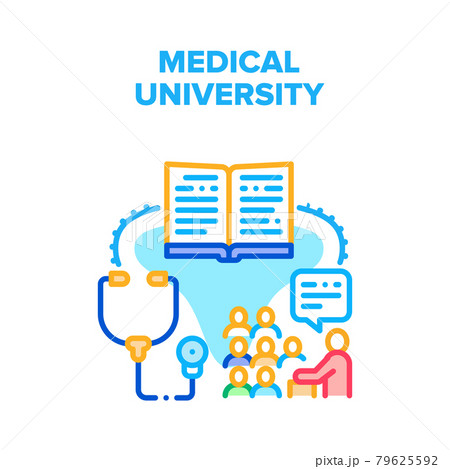 Medical University Education Vector Concept Color Medical University Education Vector Concept Color 79625592