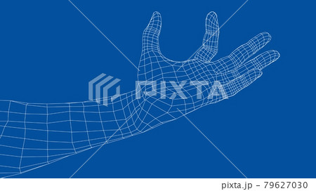 Hand hold some tiny or thin object. Vector Hand hold some tiny or thin object. Vector 79627030