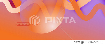 Abstract gradient background with wave line with shadow effect. Geometric composition. 3D shadow effects and fluid gradients 79627538
