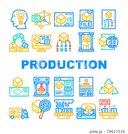 Production Business Collection Icons Set Vector Production Business Collection Icons Set Vector 79627539