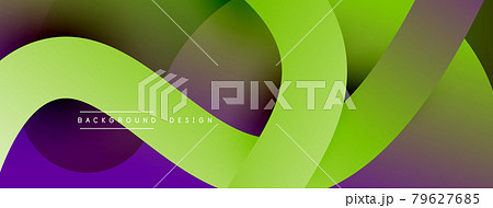Abstract overlapping lines and circles geometric background with gradient colors 79627685